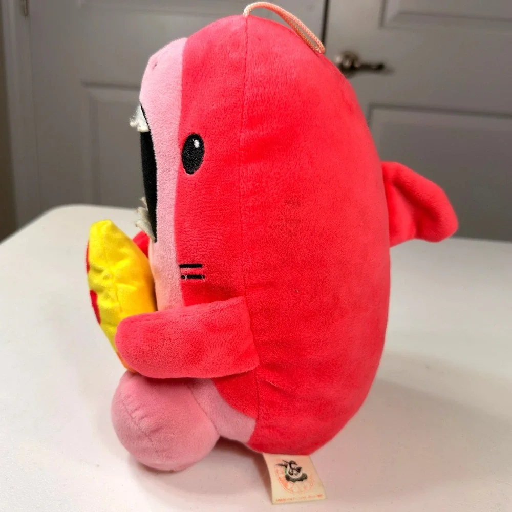 Peek-A-Bee Toys Pink Shark Pizza Plush Stuffed Animal Hungry Shark 9